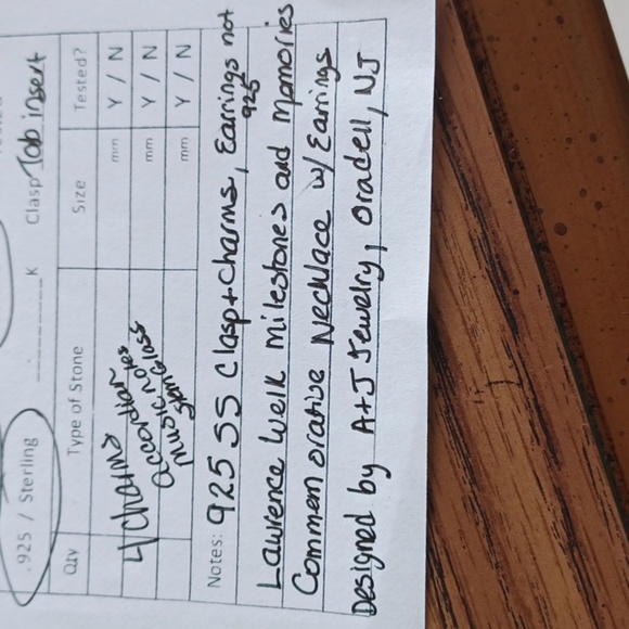 Lawrence Welk Milestones & Memories Sterling Silver Charms Necklace Set - Picture 9 of 10